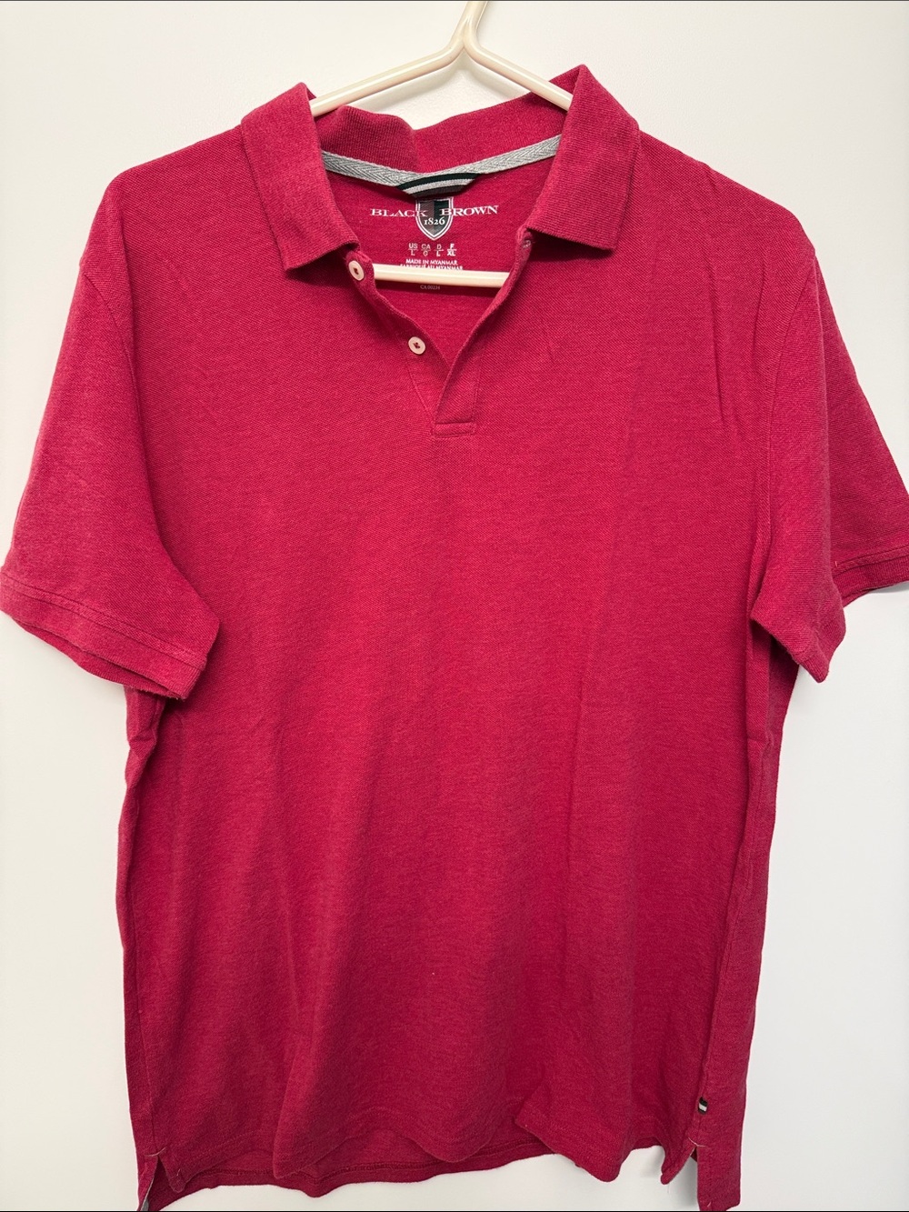Black Brown 1826 Deep Red Men's Polo